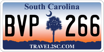 SC license plate BVP266
