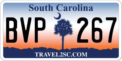 SC license plate BVP267