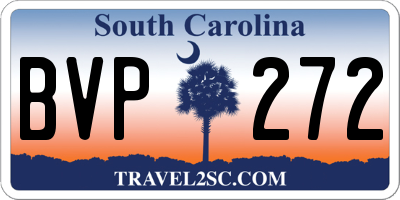SC license plate BVP272
