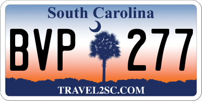 SC license plate BVP277