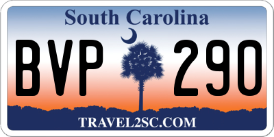 SC license plate BVP290