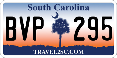SC license plate BVP295
