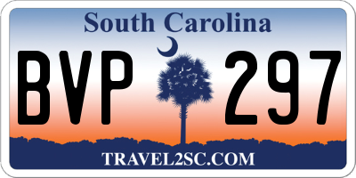 SC license plate BVP297