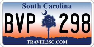 SC license plate BVP298