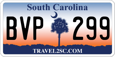 SC license plate BVP299