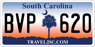 SC license plate BVP620
