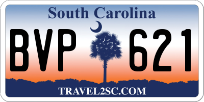 SC license plate BVP621