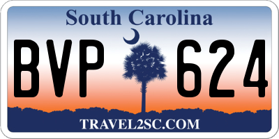 SC license plate BVP624