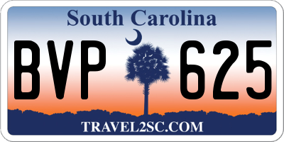 SC license plate BVP625