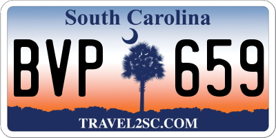SC license plate BVP659