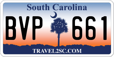 SC license plate BVP661