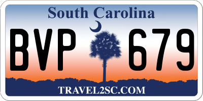 SC license plate BVP679