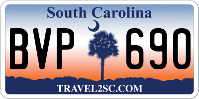 SC license plate BVP690