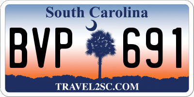 SC license plate BVP691