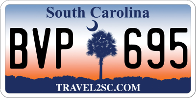 SC license plate BVP695