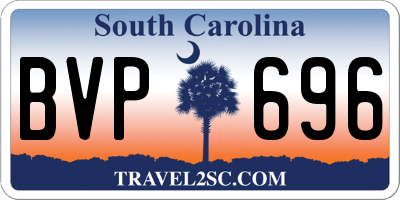 SC license plate BVP696