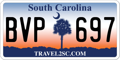 SC license plate BVP697