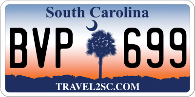SC license plate BVP699
