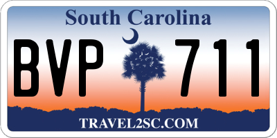 SC license plate BVP711
