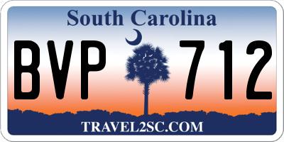 SC license plate BVP712