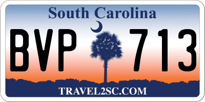 SC license plate BVP713