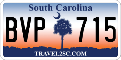 SC license plate BVP715