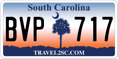 SC license plate BVP717