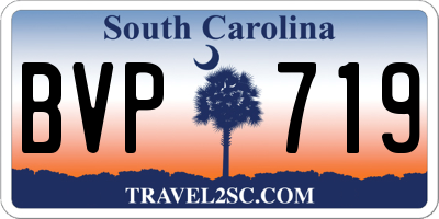 SC license plate BVP719