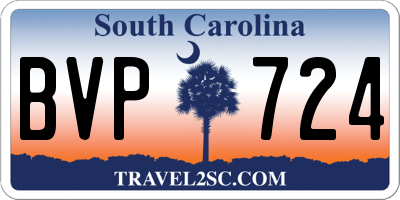 SC license plate BVP724