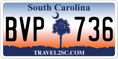 SC license plate BVP736