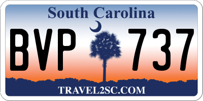 SC license plate BVP737