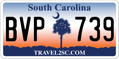SC license plate BVP739