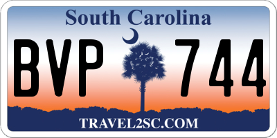 SC license plate BVP744