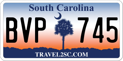 SC license plate BVP745