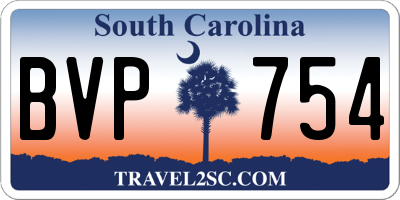 SC license plate BVP754