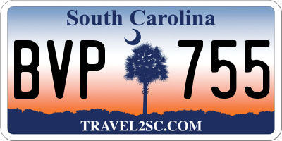 SC license plate BVP755