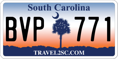 SC license plate BVP771