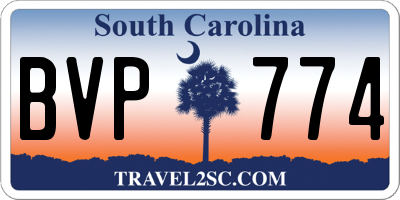 SC license plate BVP774