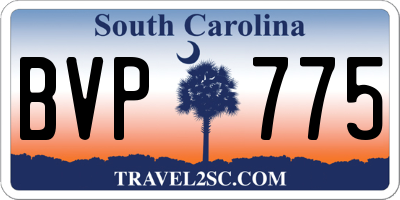 SC license plate BVP775
