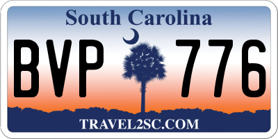 SC license plate BVP776