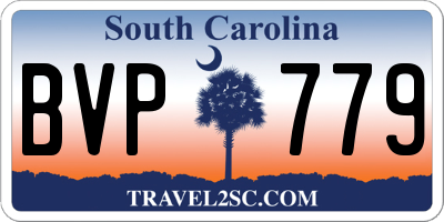 SC license plate BVP779