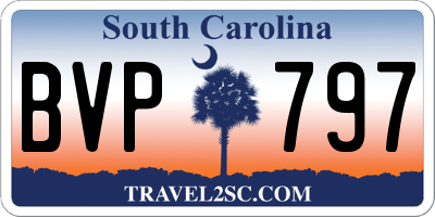 SC license plate BVP797