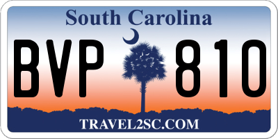 SC license plate BVP810