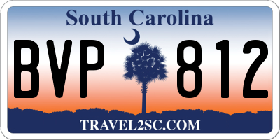 SC license plate BVP812