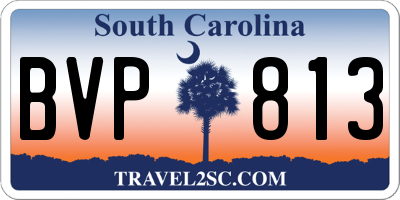 SC license plate BVP813