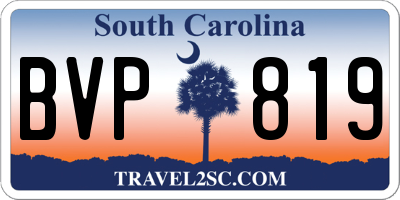 SC license plate BVP819
