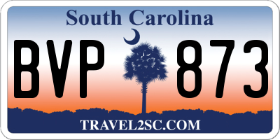 SC license plate BVP873