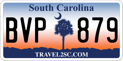 SC license plate BVP879