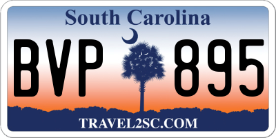 SC license plate BVP895
