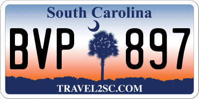 SC license plate BVP897